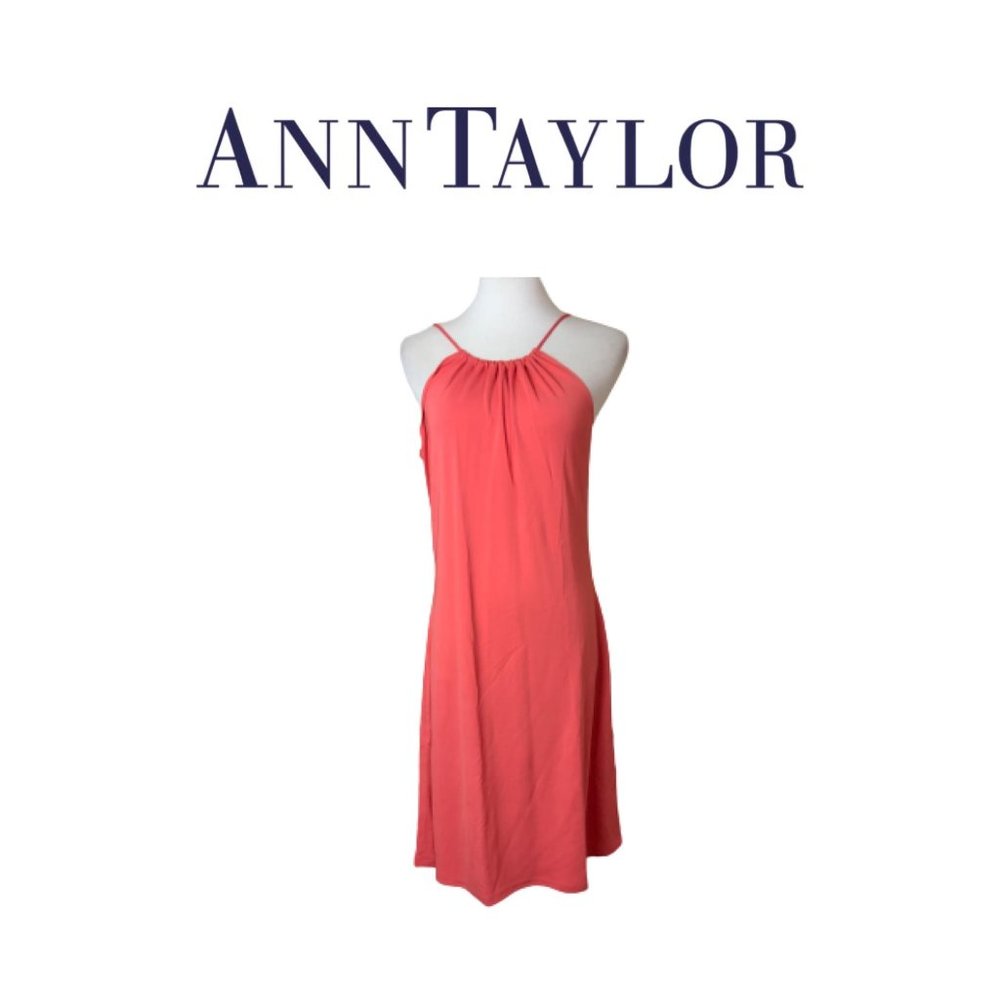 Ann Taylor Salmon Color Dress. Sz 8P